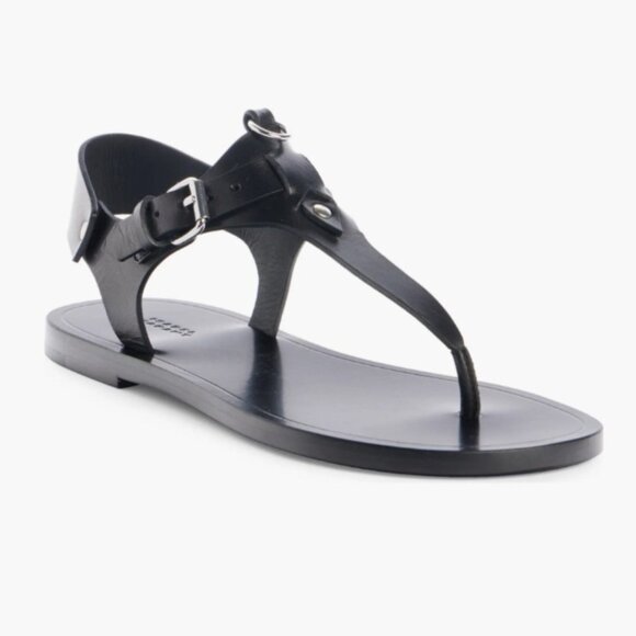 Isabel Marant Eveen Black Leather Gladiator Sandals Removable ankle strap Sz 40 - Picture 14 of 15